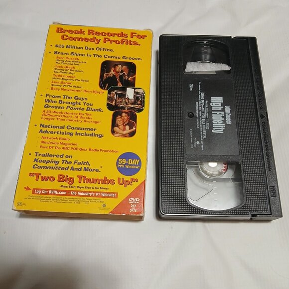 High Fidelity John Cusack Screener Demo VHS Tape Jack Black - Bundle & Save - Picture 2 of 2